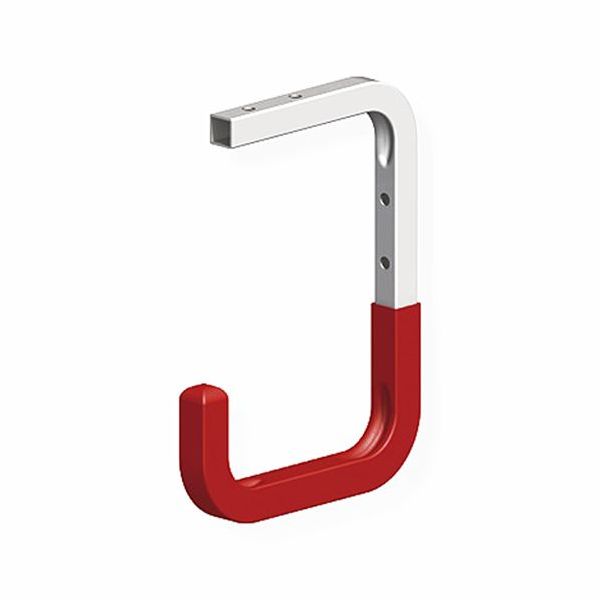 ALFER GANCIO PER PARETE/SOFFITTO ACCIAIO GOMMATO ROSSO