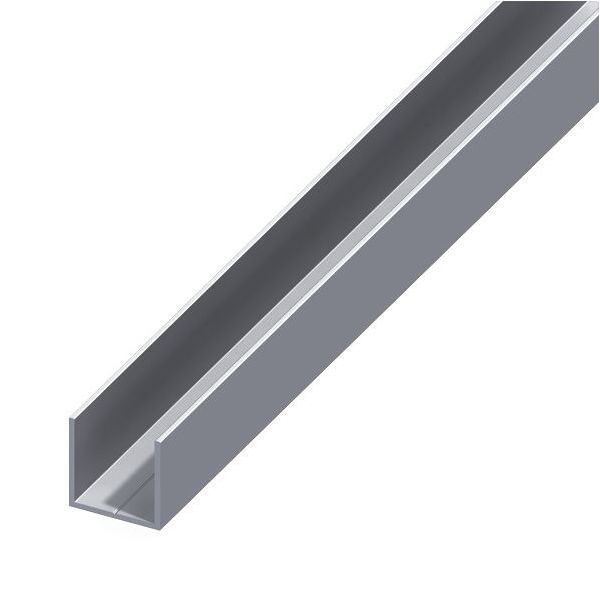 ALFER PROFILO QUADRATO A U ALLUMINIO NATURALE MT.2,5