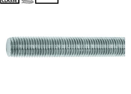 BARRA FILETTATA FERRO CLASSE 4.8 ZINCATA BIANCA DIN 975/DIN 976