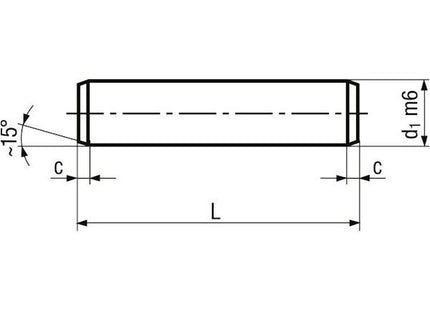 SPINA CILINDRICA RETTIFICATA IN ACCIAIO INOX A1 UNI 1707