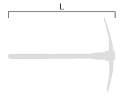 AUSTRALIAN PICCONE NERO MANICO IN LEGNO KG1,5 CM95