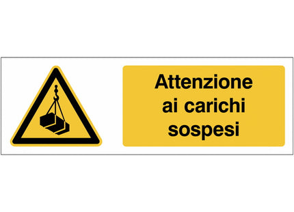 SEGNALE ATTENZIONE AI CARICHI SOSPESI IN ALLUMINIO