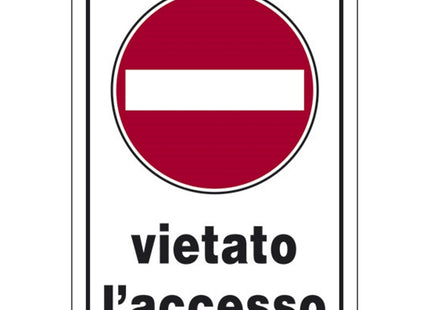 SEGNALE VIETATO L'ACCESSO IN PLASTICA MM300X200