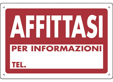 SEGNALE IN POLIONDA MM400X300 AFFITTASI PER INFORMAZIONI TEL.*