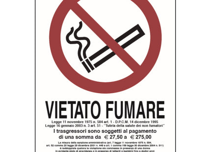 SEGNALE VIETATO FUMARE I TRASGRESSORI SONO SOGGE..IN ALLUMINIO MM300X200