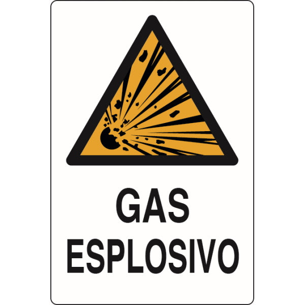 SEGNALE GAS ESPLOSIVO IN ALLUMINIO MM500X350