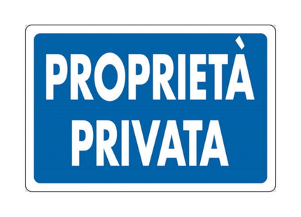 SEGNALE PROPRIETA' PRIVATA IN ALLUMINIO MM300X200*