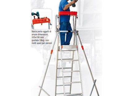 FACAL SCALA PLATEA IN ALLUMINIO CON STABILIZZATORI TELESCOPICI