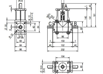 POGGI RINVIO ANGOLARE A 3 VIE MOD. 2031