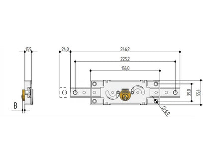 PREFER SERRATURA CENTRALE PER SERRANDA CON ASTE DIRITTE ART. A211