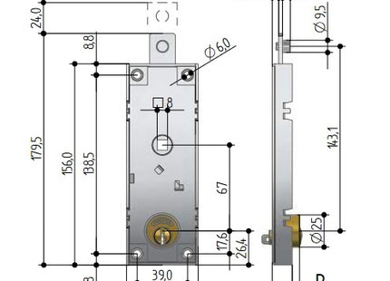 PREFER SERRATURA PER PORTONE BASCULANTE ART. B551