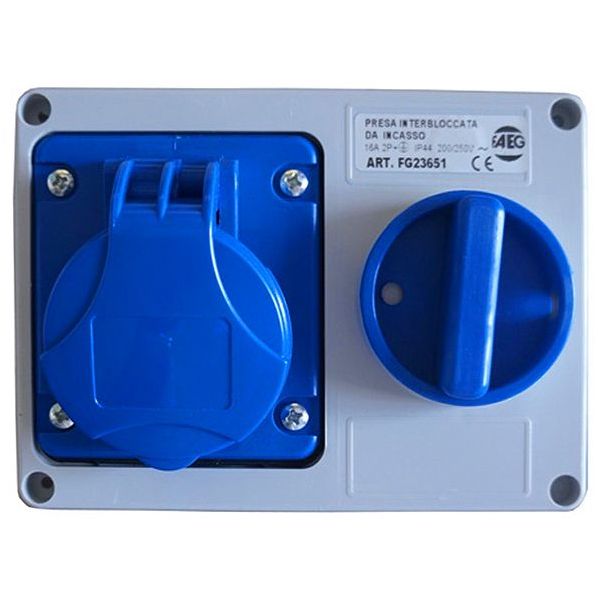 FAEG PRESA INDUSTRIALE CEE INCASSO INTERBLOCCATA CON INTERRUTTORE 250V