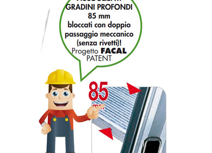 FACAL SCALA PRIMA 1 ELEMENTO GRADINI LARGHI MM85