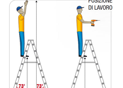 FACAL SCALA PROFESSIONAL1 A DOPPIA SALITA IN ALLUMINIO