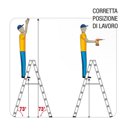 FACAL SCALA PROFESSIONAL1 A DOPPIA SALITA IN ALLUMINIO