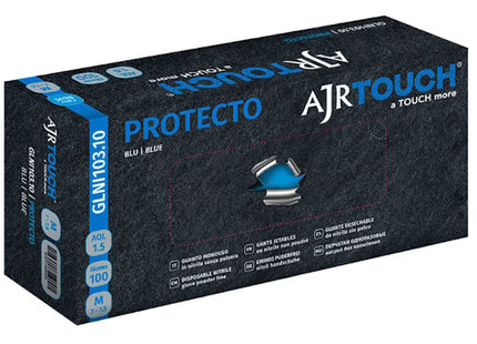 GUANTI AJRTOUCH MOD. PROTECTO NITRILE BLU CONF.DA PZ100 TG S*
