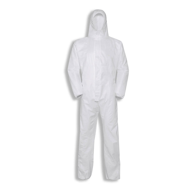 TUTA DI PROTEZIONE MONOUSO MOD. SHIELD WHITE CAT.III 5-B/6-B
