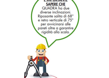 FACAL SCALA QUADRA DOPPIA CON PEDANA IN ALLUMINIO