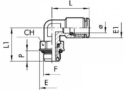 EUROFIT RACCORDO ART. 731 L MASCHIO GIREVOLE CON OR