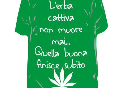 RICCI PROFUMATORE AUTO T-SHIRT SCRITTE "L'ERBA CATTIVA..." RED DESERT