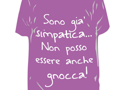 RICCI PROFUMATORE AUTO T-SHIRT SCRITTE "SONO GIA SIMPATICA..." LAVANDA