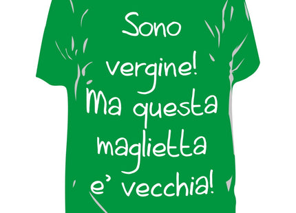 RICCI PROFUMATORE AUTO T-SHIRT SCRITTE "SONO VERGINE MA..." PINO