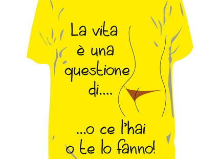 RICCI PROFUMATORE AUTO T-SHIRT SCRITTE "LA VITA E' UNA..." VANIGLIA