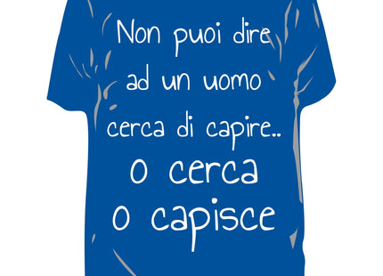 RICCI PROFUMATORE AUTO T-SHIRT SCRITTE "NON PUOI DIRE AD UN..." ACQUATIC