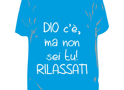 RICCI PROFUMATORE AUTO T-SHIRT SCRITTE "DIO C'E' MA NON SEI TU..." OCEAN