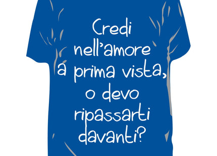 RICCI PROFUMATORE AUTO T-SHIRT SCRITTE "CREDI NELL'AMORE" ACQUA