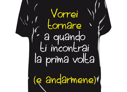 RICCI PROFUMATORE AUTO T-SHIRT SCRITTE "VORREI TORNARE A..." NARCISUSS