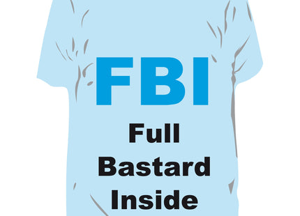 RICCI PROFUMATORE AUTO T-SHIRT SCRITTE "FBI FULL BASTARD..." RED DESERT