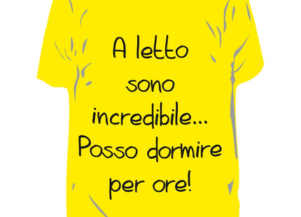 RICCI PROFUMATORE AUTO T-SHIRT SCRITTE "A LETTO SONO..." VANIGLIA