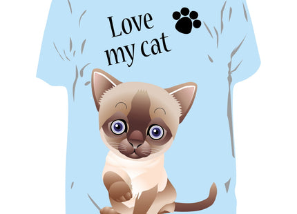 RICCI PROFUMATORE AUTO T-SHIRT IMMAGINI "LOVE MY CAT" MARE