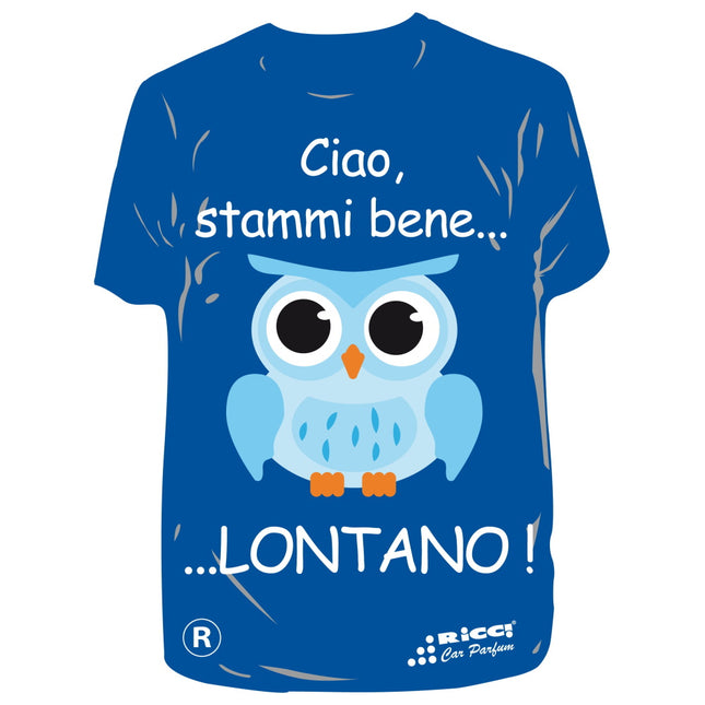 RICCI PROFUMATORE AUTO T-SHIRT IMMAGINI "CIAO, STAMMI BENE..." ARTIC