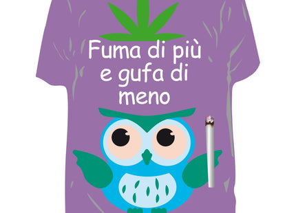 RICCI PROFUMATORE AUTO T-SHIRT IMMAGINI "FUMA DI PIU' E..." PRIMAVERA