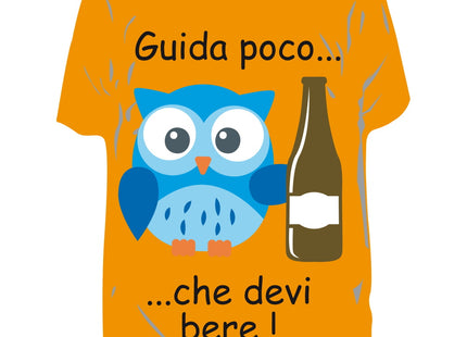 RICCI PROFUMATORE AUTO T-SHIRT IMMAGINI "GUIDA POCO..." TROPICALE
