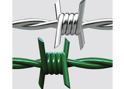 CAVATORTA FILO SPINATO RICCIO ACCIAIO PLASTIFICATO VERDE MT100