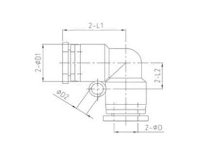 KONFIT RACCORDO A GOMITO INTERMEDIO IN POLIMERO NERO ART. RP54