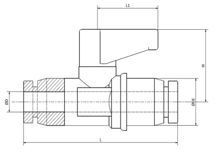 KONFIT VALVOLA A SFERA ART. RV25 CON ATTACCHI RAPIDI