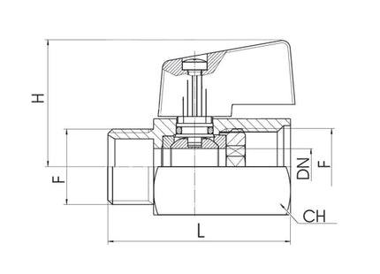 KONFIT VALVOLA A SFERA MINI ART. RV44 M/F