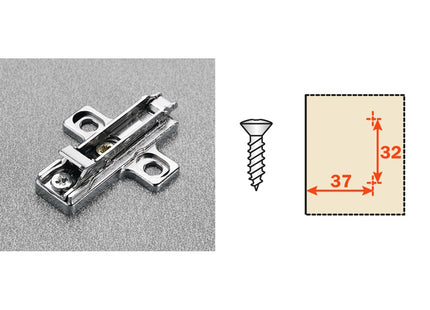 SALICE BASE A CROCE A INNESTO RAPIDO SERIE DOMI IN ZAMA NICHELATA