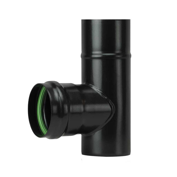 SAVE TUBO PER STUFE PELLETS A T M/F PORCELLANATO NERO OPACO D.CM 8