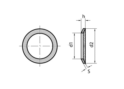 RONDELLE DI SICUREZZA TIPO SCHNORR "S" GREZZE