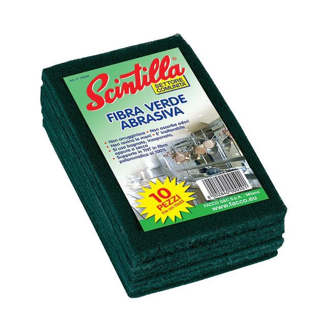 SCINTILLA FIBRA VERDE ABRASIVA CONF.DA PZ10