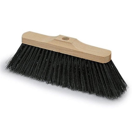 SCOPA PER CANTIERE CON SETOLE IN PVC NERA CM35 BASE LEGNO SENZA MANICO