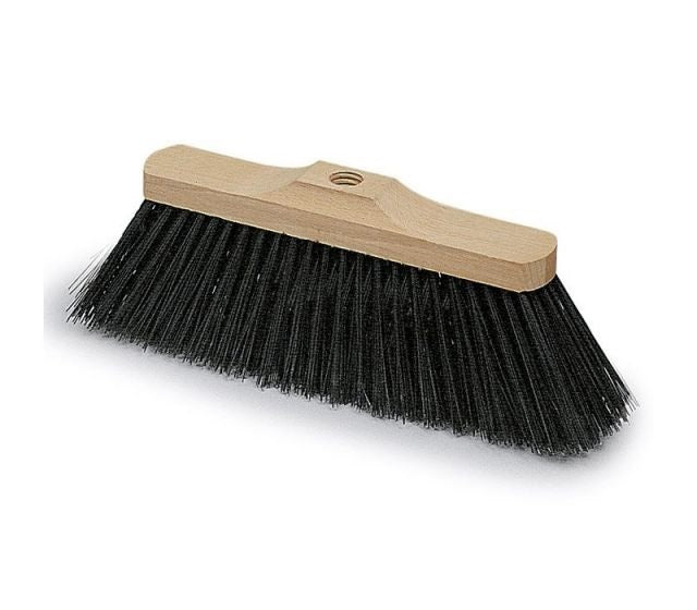 SCOPA PER CANTIERE CON SETOLE IN PVC NERA CM35 BASE LEGNO SENZA MANICO