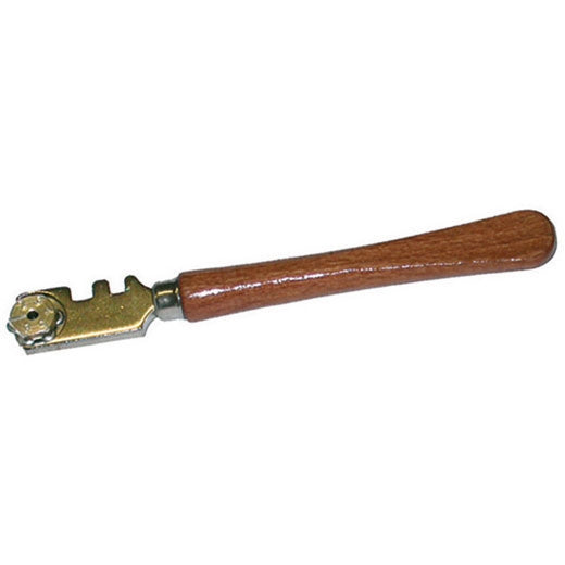 JOKRA TAGLIAVETRI PROFESSIONALE CON 6 ROTELLE MANICO IN LEGNO