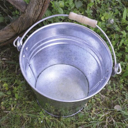 VERDELOOK SECCHIO ZINCATO A CALDO CON IMPUGNATURA IN LEGNO