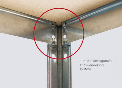 GRIMA SCAFFALE JOKER IN KIT 4 PIANI CM90X40X176H PORTATA KG175 PER PIANO